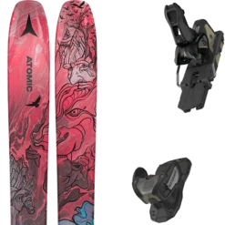 ATOMIC BENT 110 RED METALIC/BLUE + ATOMIC WARDEN 13 MNC BLACK/GOLD