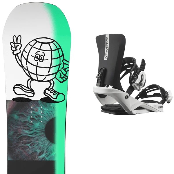 SALOMON SLEEPWALKER GROM + SALOMON RHYTHM JR BLACK/WHITE