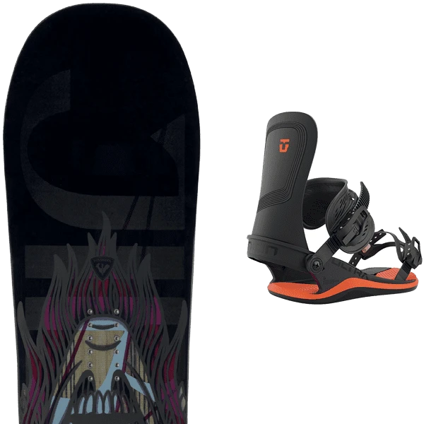 ROSSIGNOL JIBSAW WIDE + UNION ULTRA BLACK ORANGE