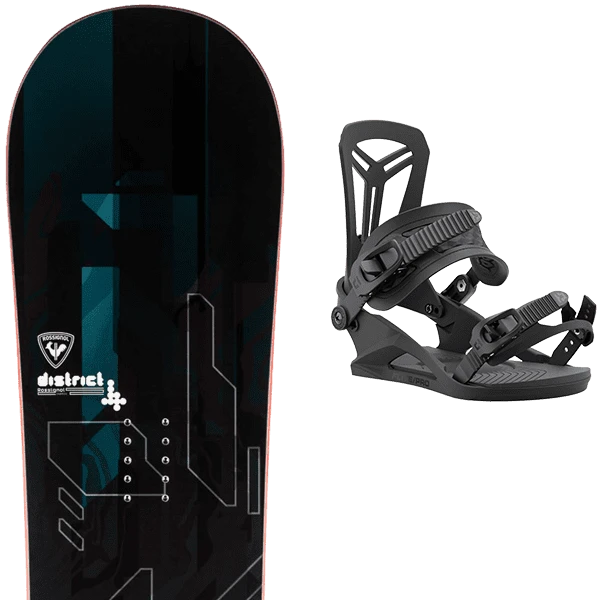 ROSSIGNOL DISTRICT WIDE BLACK + UNION FLITE PRO BLACK